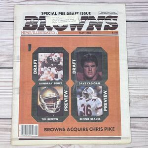 1988 Cleveland Browns News/Illustrated NFL Pre-Draft Tim Brown/Irvin/Sharpe VTG
